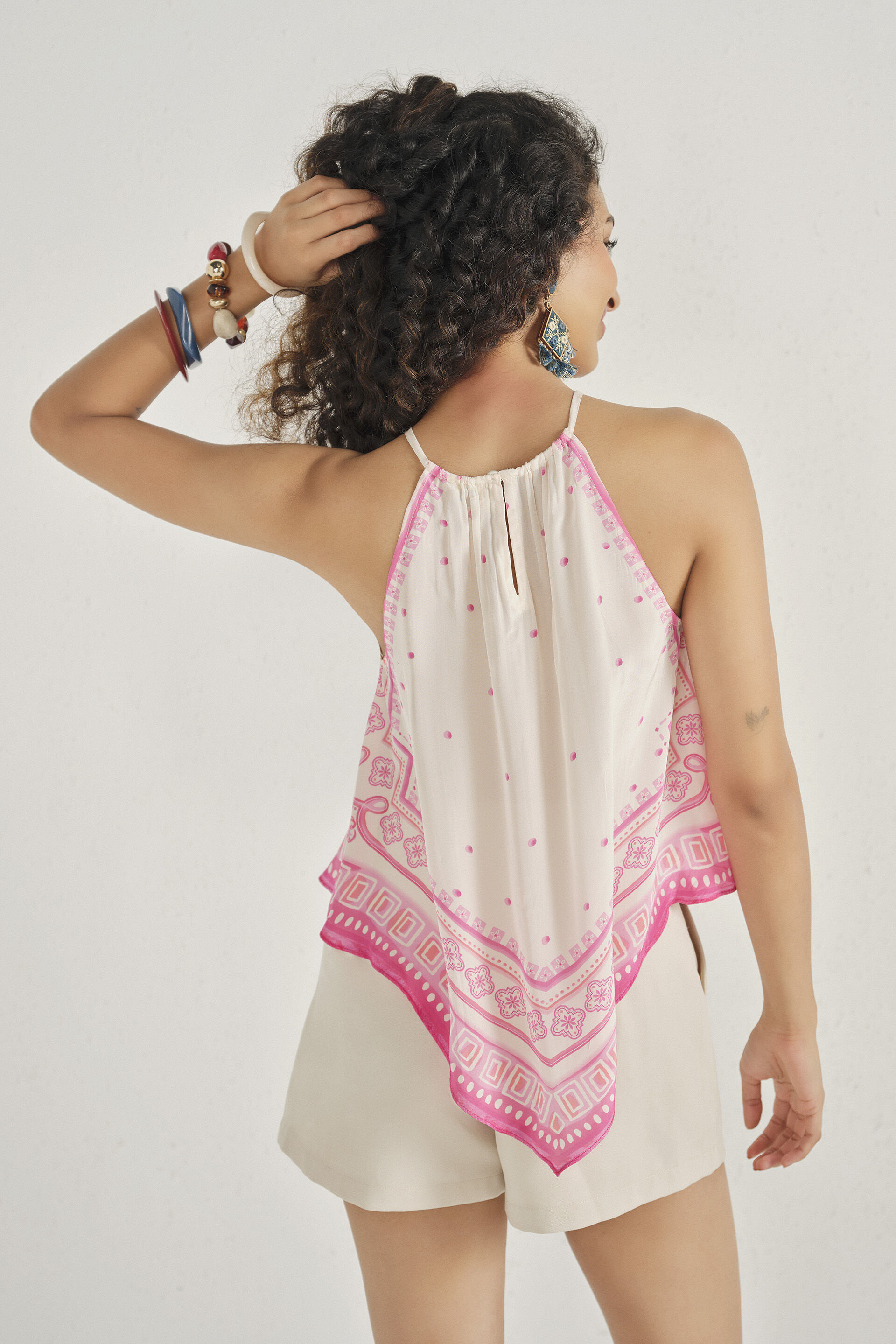 Blush Breeze Handkerchief Top, Pink, image 6